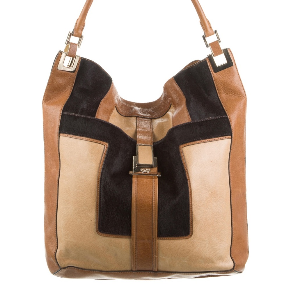 Fun, mixed media shoulder bag by Anya Hindmarch